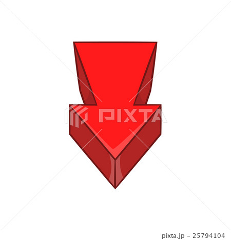 Red arrow icon in cartoon style 25794104
