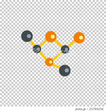 Molecules icon, flat style 25794256