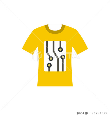 Electronic t-shirt icon, flat style 25794259