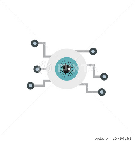 Cyber eyes icon, flat style 25794261