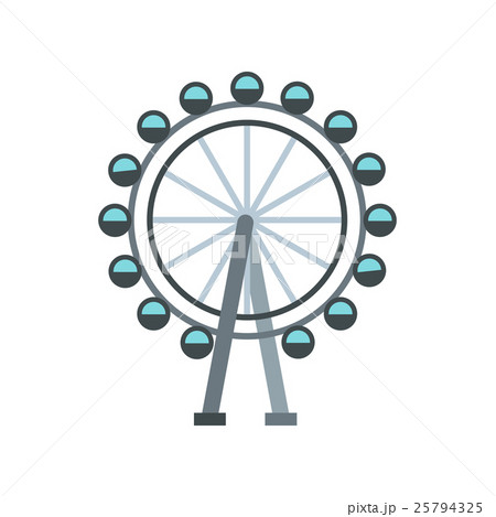 Ferris wheel icon, flat style 25794325