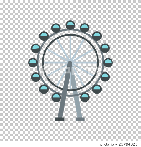 Ferris wheel icon, flat style 25794325