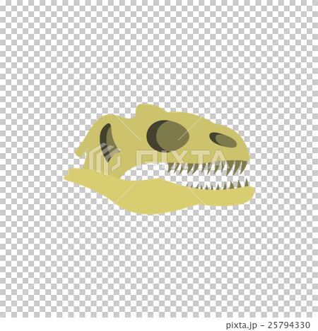 Dinosaur skull icon, flat style Dinosaur skull icon, flat style 25794330