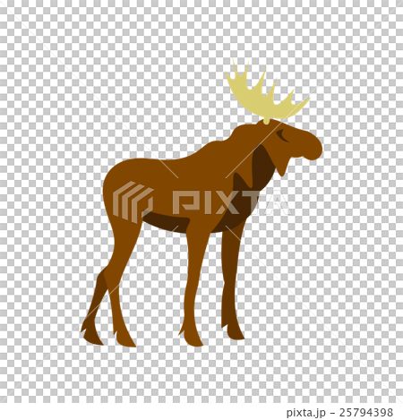 Moose icon, flat style Moose icon, flat style 25794398