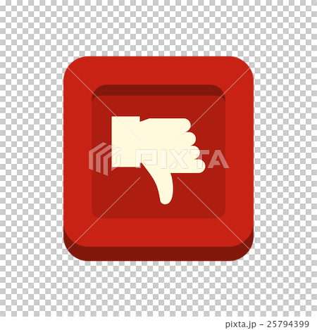 Hand down in square icon, flat style Hand down in square icon, flat style 25794399