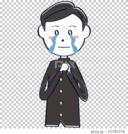 School run student black hair hair boys upper body crying 25795376