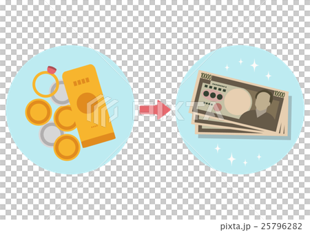 Illustration material Gold purchase 25796282