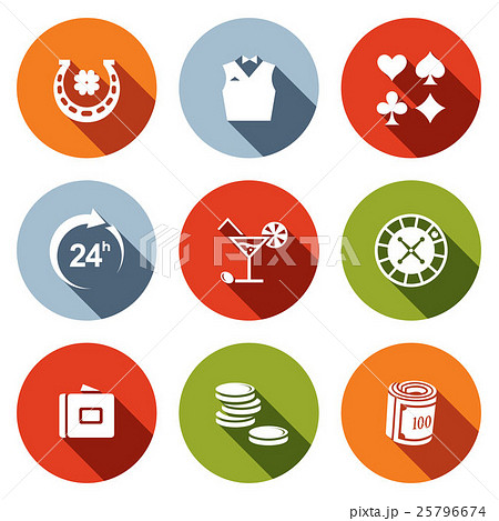 Casino and luck icon set Casino and luck icon set 25796674