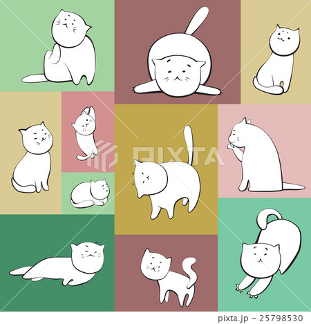 Set of vector cats in boxes 25798530