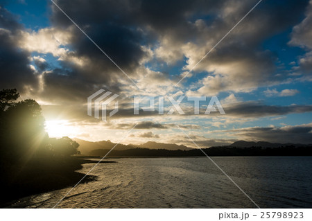 sunrise in sea bay New Zealand sunrise in sea bay New Zealand 25798923