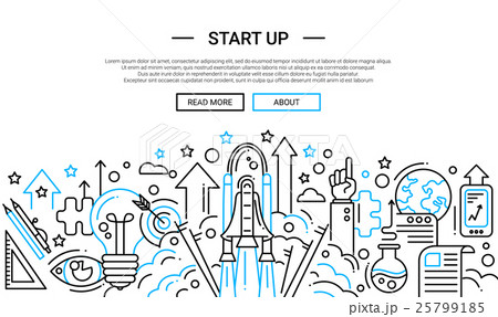 Start Up - line design website banner temlate 25799185