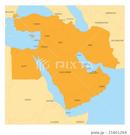 Map of Middle East region Map of Middle East region 25801269