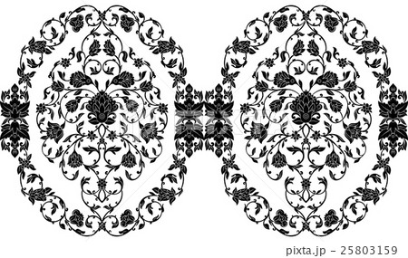 Vector intricate seamless border in Eastern style 25803159