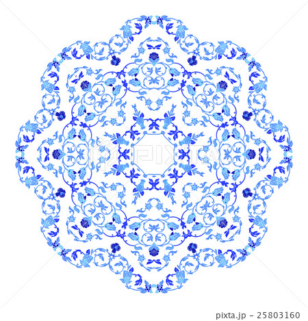 Indian round ornament, kaleidoscopic mandala 25803160