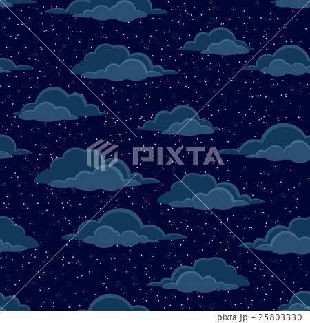 Night Sky with Clouds, Seamless Night Sky with Clouds, Seamless 25803330