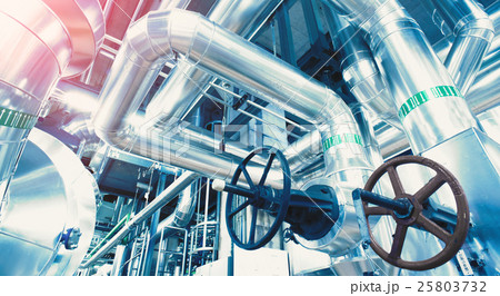 different size and shaped pipes and valves 25803732