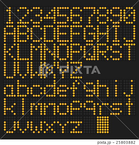 Orange led uppercase and lowercase alphabet 25803882