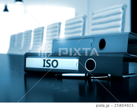 ISO on Office Binder. Toned Image. 3D. 25804923