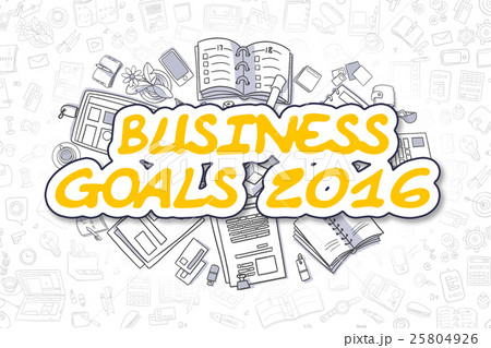 Business Goals 2016 - Cartoon Yellow Text 25804926