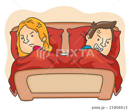 Couple Bed Angry 25806615
