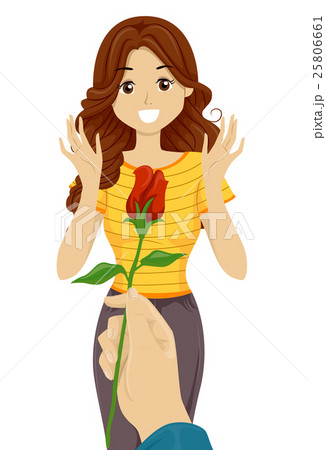 Teen Girl Hand Flower 25806661
