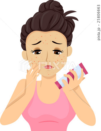 Teen Girl Pimple Breakout Apply Product 25806663