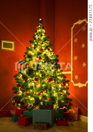 Living room with Christmas Tree Living room with Christmas Tree 25807175