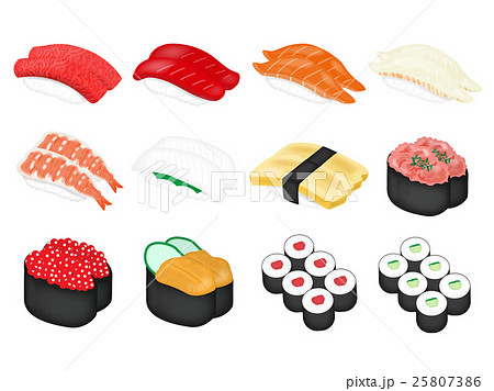 寿司セット01のイラスト素材