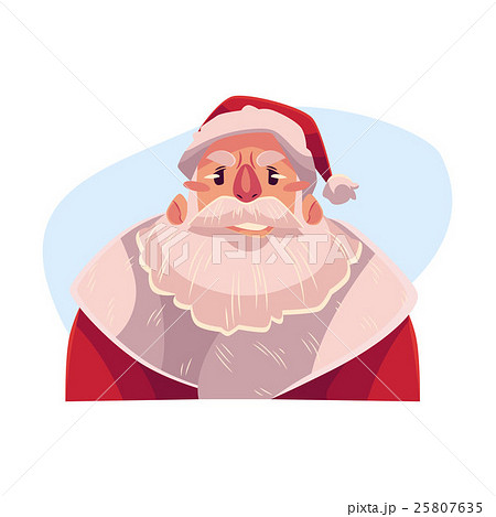 Santa Claus face, upset, confused facial Santa Claus face, upset, confused facial 25807635