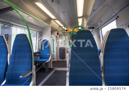 Electric train sits interior express Electric train sits interior express 25809574