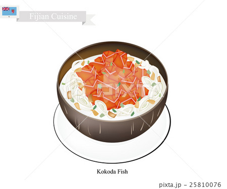 Kokoda Fish or Fijian Raw Fish in Fresh Coconut Mi 25810076