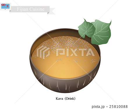 Kava Drink or Traditional Fiji Herbal Beverage 25810088
