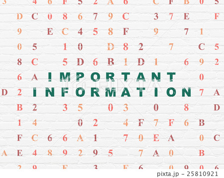 Information concept: Important Information on wall 25810921