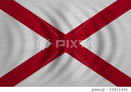 Flag of Alabama wavy detailed fabric texture Flag of Alabama wavy detailed fabric texture 25811443