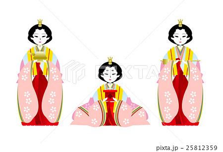 三人官女のイラスト素材