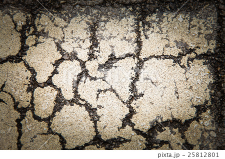 Closeup peeling paint of traffic line background Closeup peeling paint of traffic line background 25812801