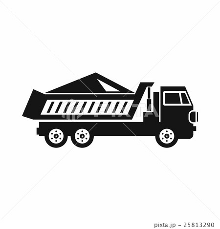 Dump track icon, simple style 25813290