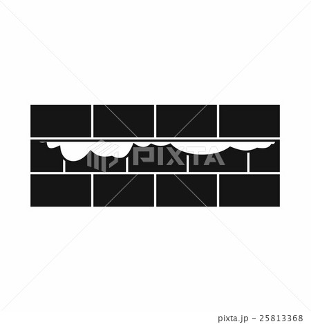 Brick wall icon, simple style Brick wall icon, simple style 25813368