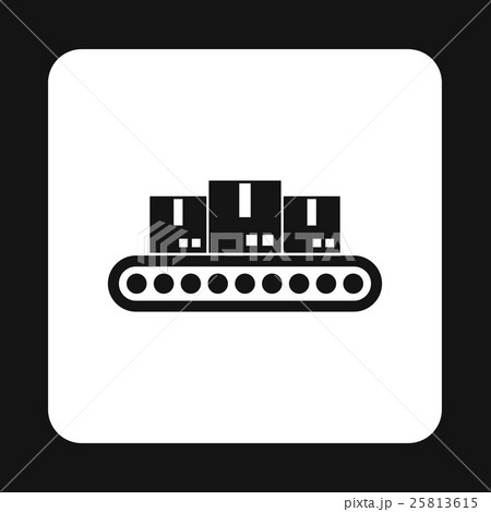 Belt conveyor with load icon, simple style 25813615