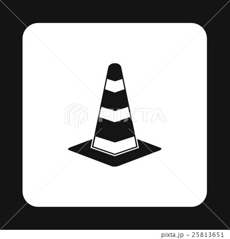 Traffic cone icon, simple style 25813651