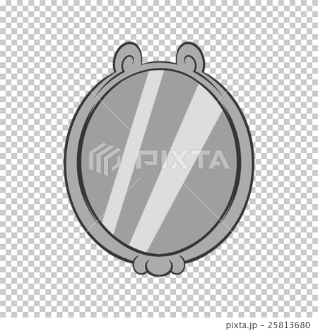 Mirror icon, black monochrome style 25813680