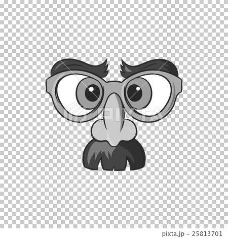 Face of magician icon, black monochrome style 25813701