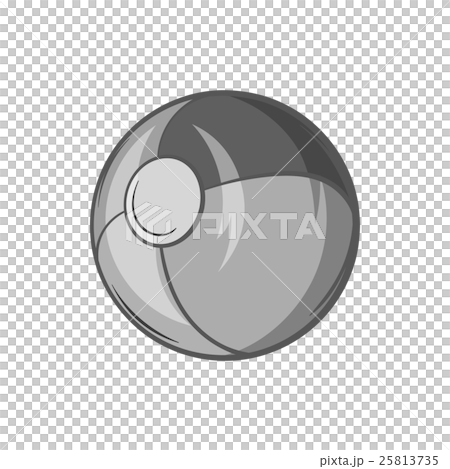 Childrens ball icon, black monochrome style 25813735