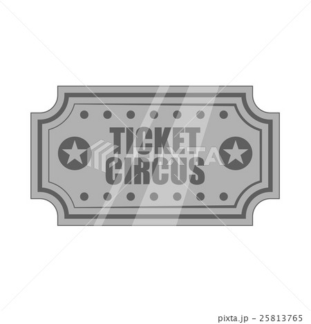 Ticket to circus icon, black monochrome style 25813765