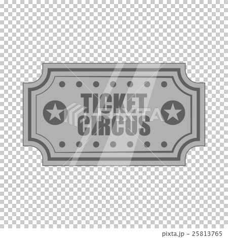 Ticket to circus icon, black monochrome style 25813765