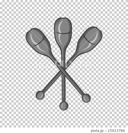 Devil sticks icon, black monochrome style 25813766