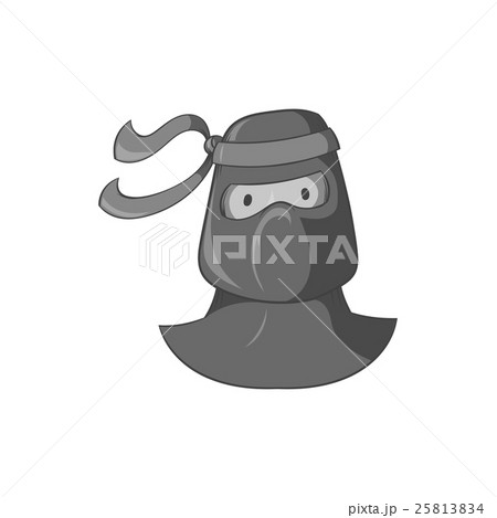 Ninja icon, black monochrome style 25813834
