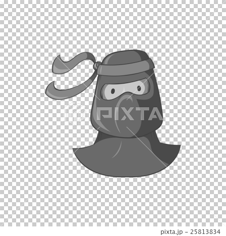 Ninja icon, black monochrome style 25813834