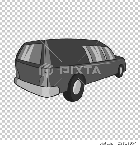 Hearse icon, black monochrome style 25813954