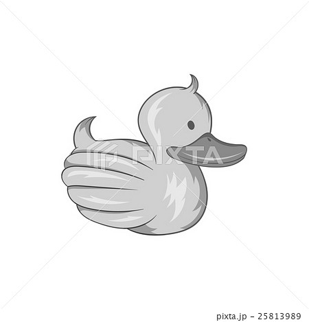 Rubber duck icon, black monochrome style 25813989